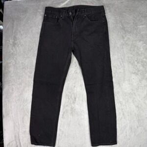 Levi's 505 Regular Fit Black Denim Jeans Men's W34 L32